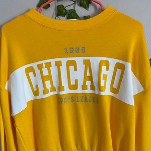 A yellow sweatshirt soft